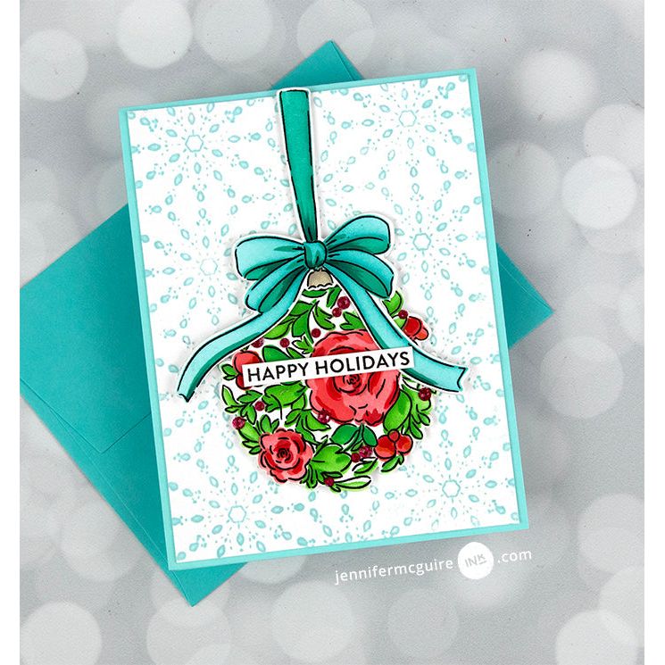 PinkFresh Studio Floral Bauble Clear Stamp Set holidays | color-code:ALT01