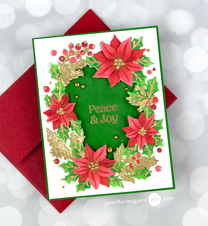 Hero Arts Stamp and Cuts XL Winter Foliage DC304 peace and joy | color-code:ALT01