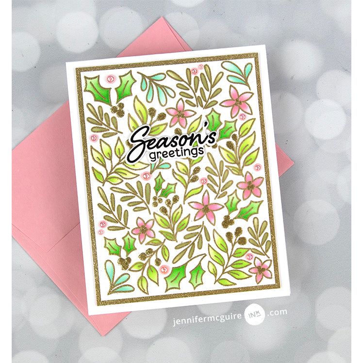 Hero Arts Clear Stamps Christmas Foliage cm720 season's greetings | color-code:ALT01