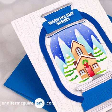 Pinkfresh Studio Interlaced Quatrefoil Die 260124 Warm Holiday Wishes Card | color-code:ALT02