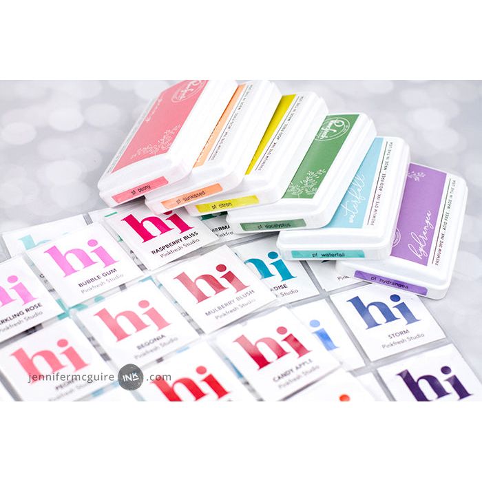 PinkFresh Studio Ink Pad Bundle 2 Ink Labeling and Swatching | color-code:ALT01