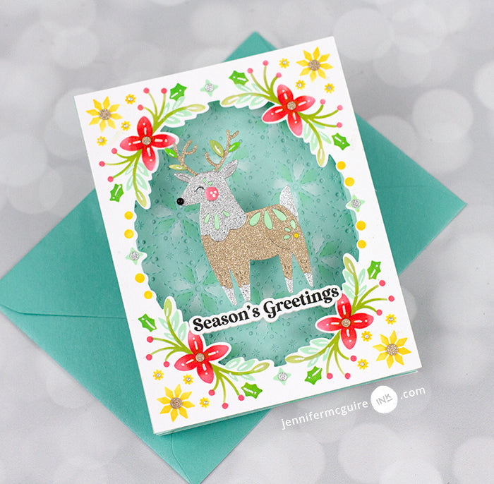 Waffle Flower Folk Art Reindeer Dies 421430 season's greetings | color-code:ALT01