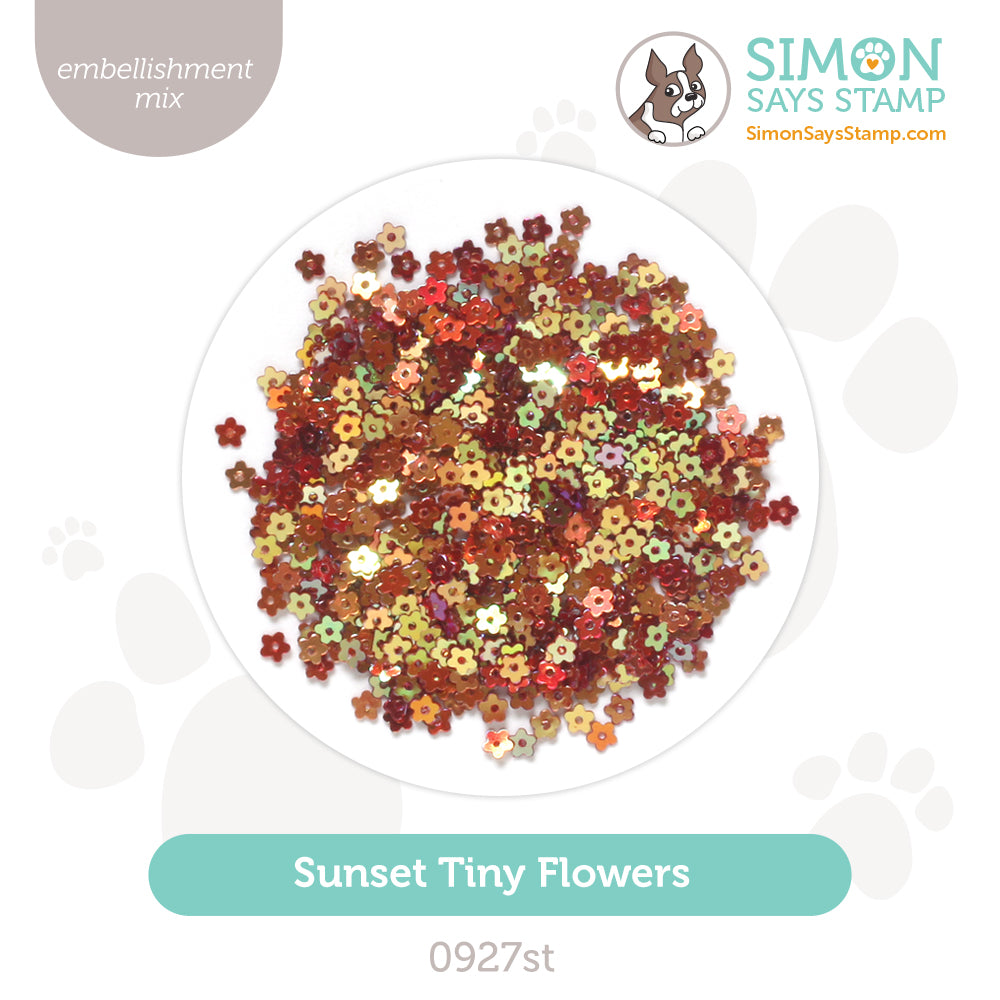 Simon Says Stamp Embellishment Mix Sunset Tiny Flowers 0927st Stamptember