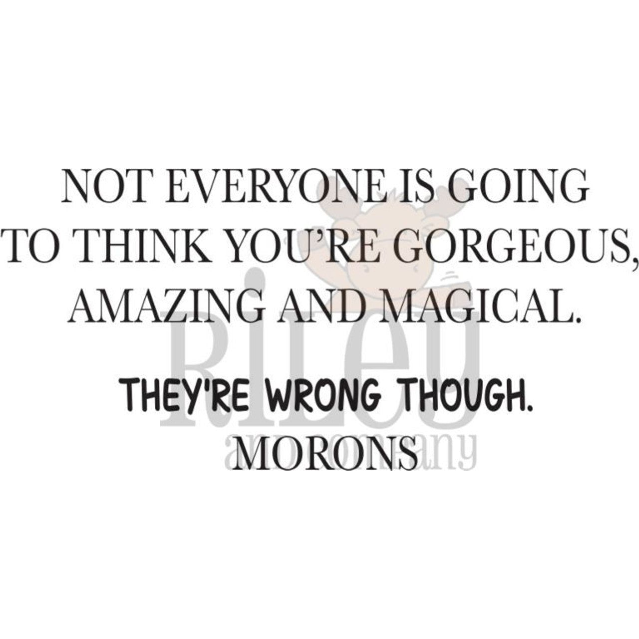 Riley And Company Funny Bones Morons Cling Rubber Stamp rwd-1203