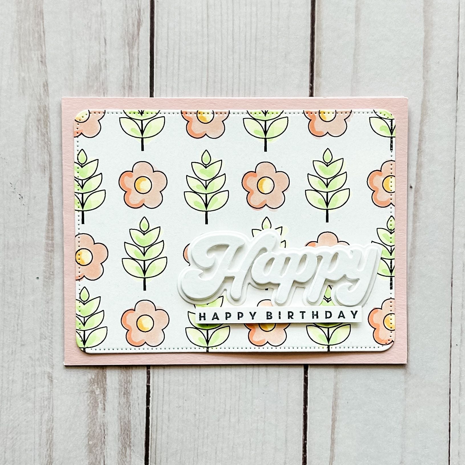 Avery Elle Clear Stamps Groovy Vibes st-24-12 happy birthday