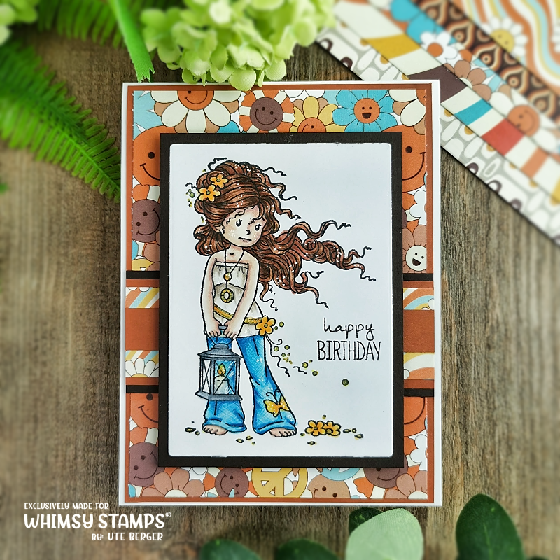Whimsy Stamps Retro Vibe 6x6 inch Paper Pack WSDP43 flowers
