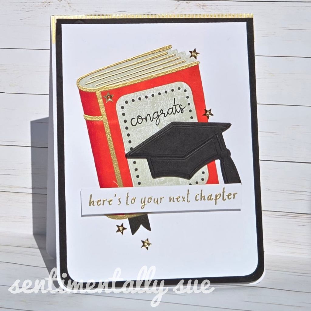Simon Says Clear Stamps One for the Books 2161ssc Favorite Things Graduation Card 
