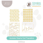 Simon Says Stamp Acetate Hearts Foil Transfer Cards 1000ssa Sweetheart
