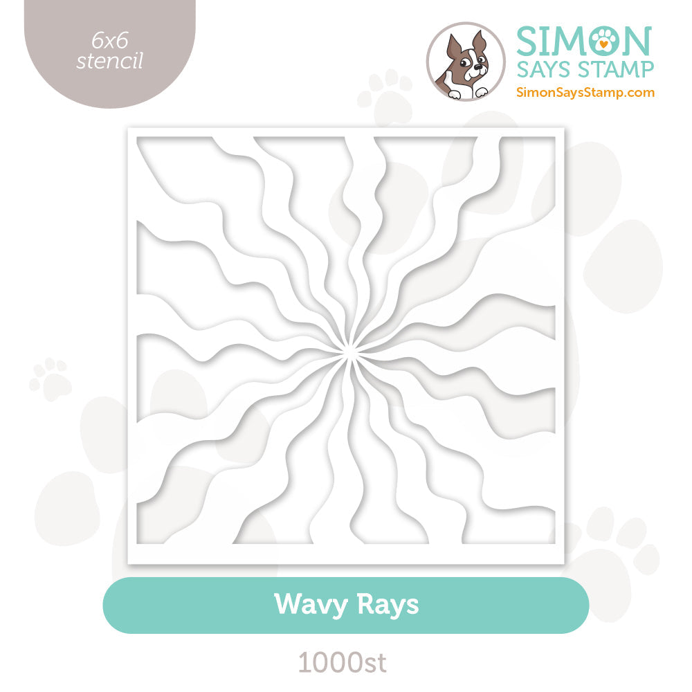 Simon Says Stamp Stencil Wavy Rays 1000st