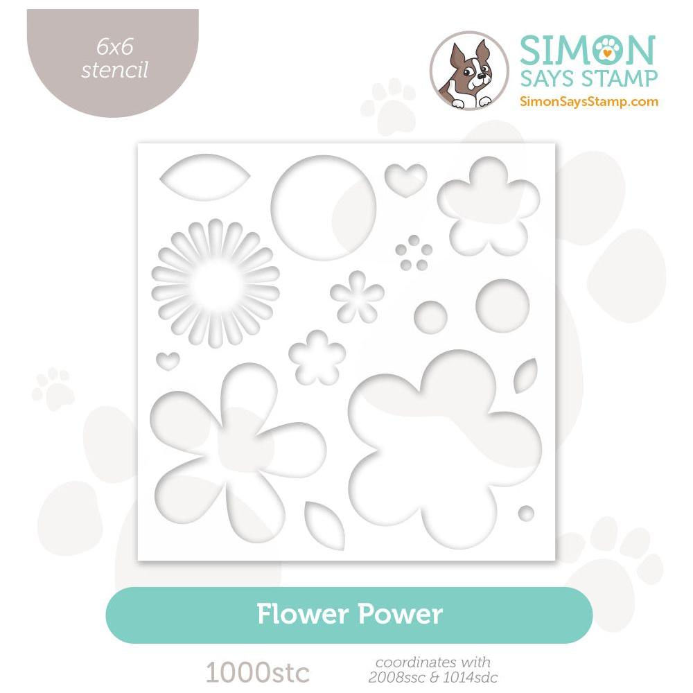 Simon Says Stamp Stencil Flower Power 1000stc Celebrate