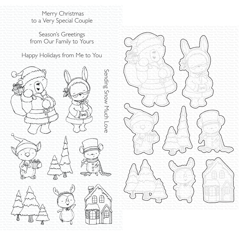 My Favorite Things Christmas Characters Clear Stamps and Dies Set