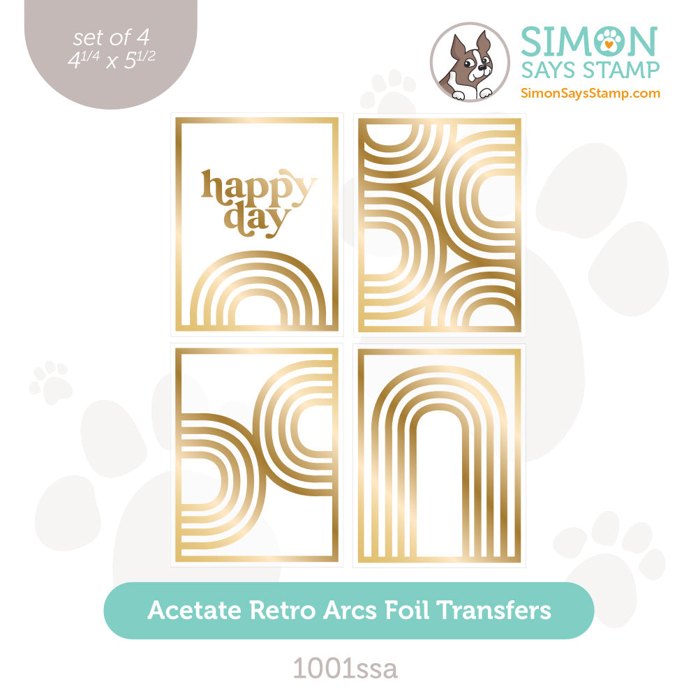 Simon Says Stamp Foil Transfer Cards Retro Arcs 1001ssa Be Bold