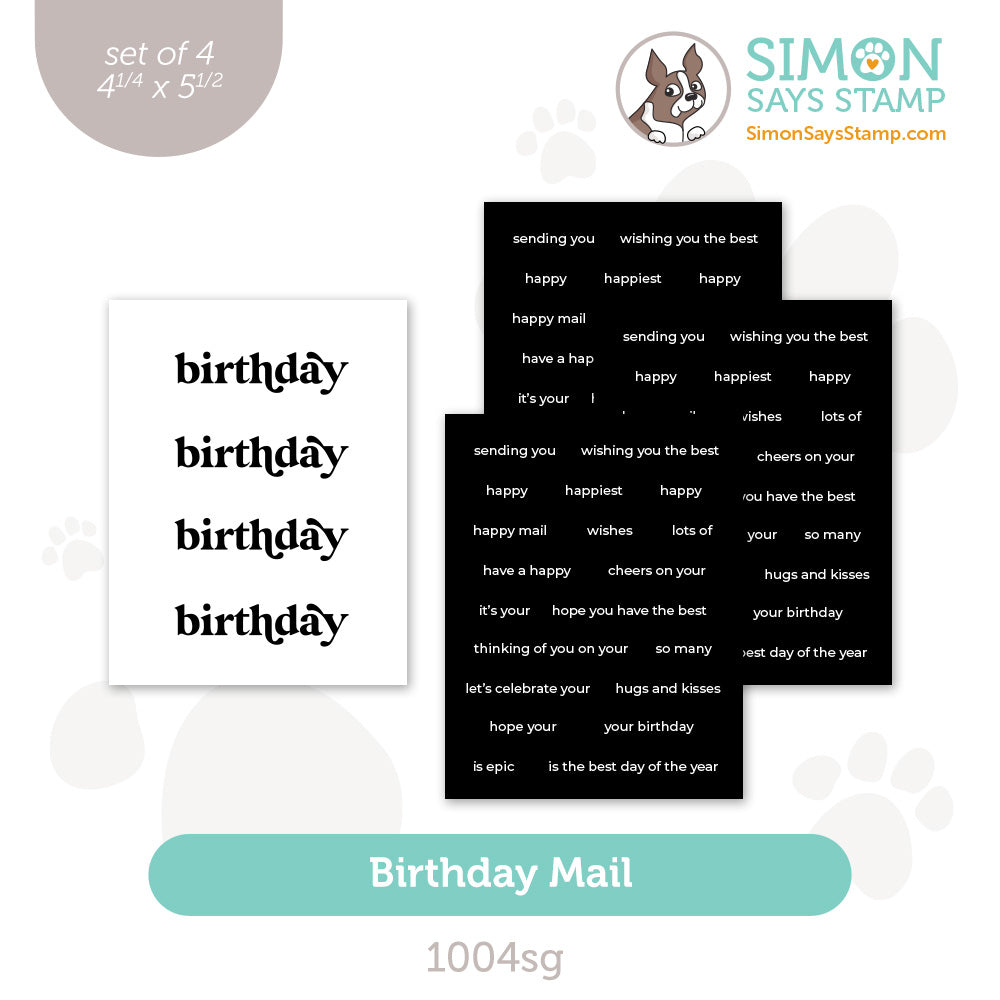 Simon Says Stamp Sentiment Strips Birthday Mail 1004sg Celebrate