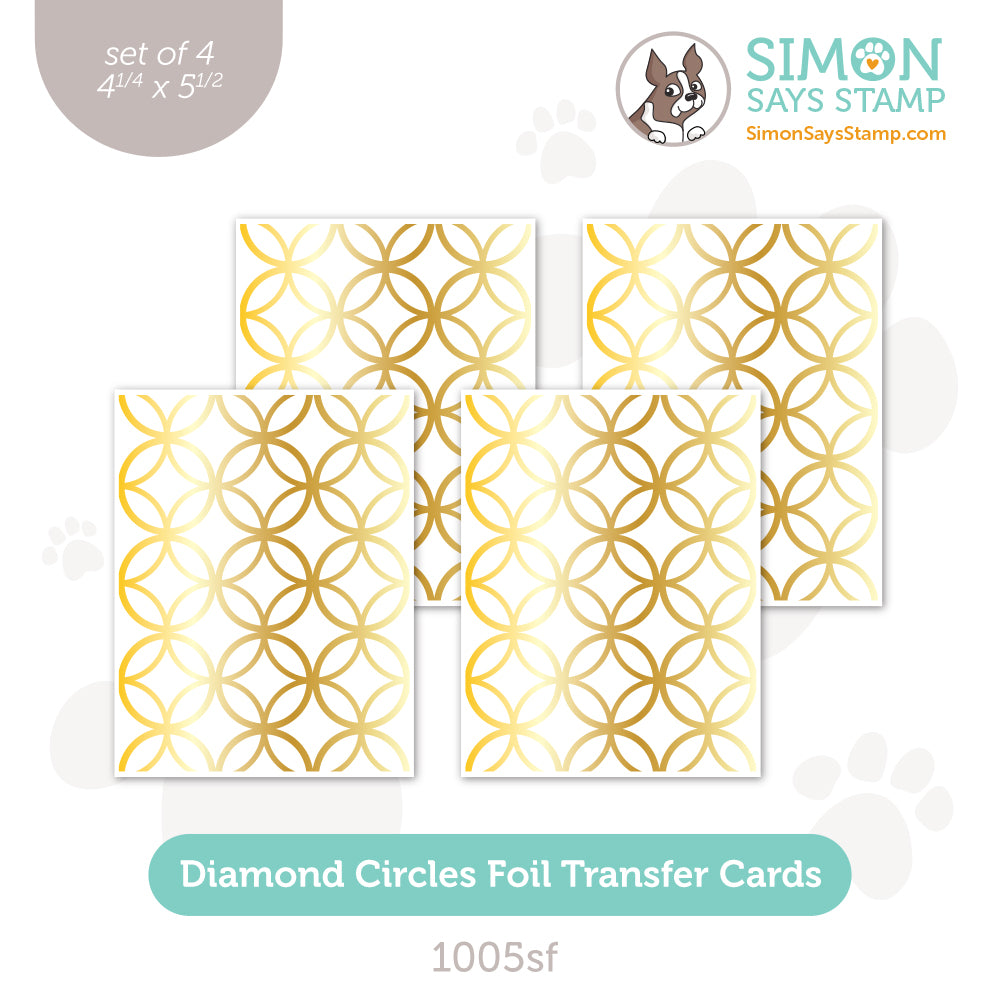 Simon Says Stamp Foil Transfer Cards Diamond Circles 1005sf Celebrate