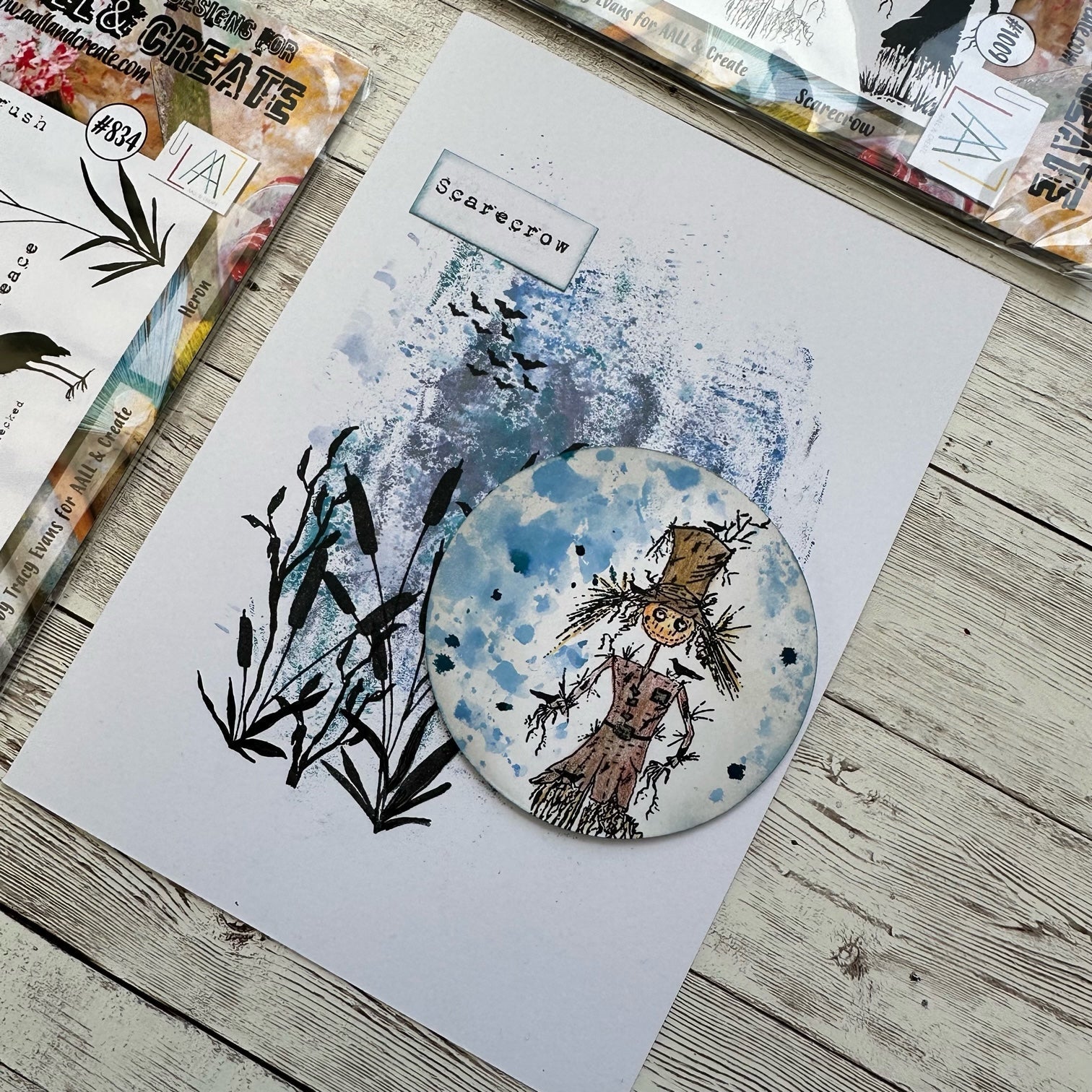 AALL & Create Scarecrow A6 Clear Stamps 1009 watercolor