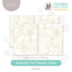 Simon Says Stamp Foil Transfer Cards Seashells 1009sf