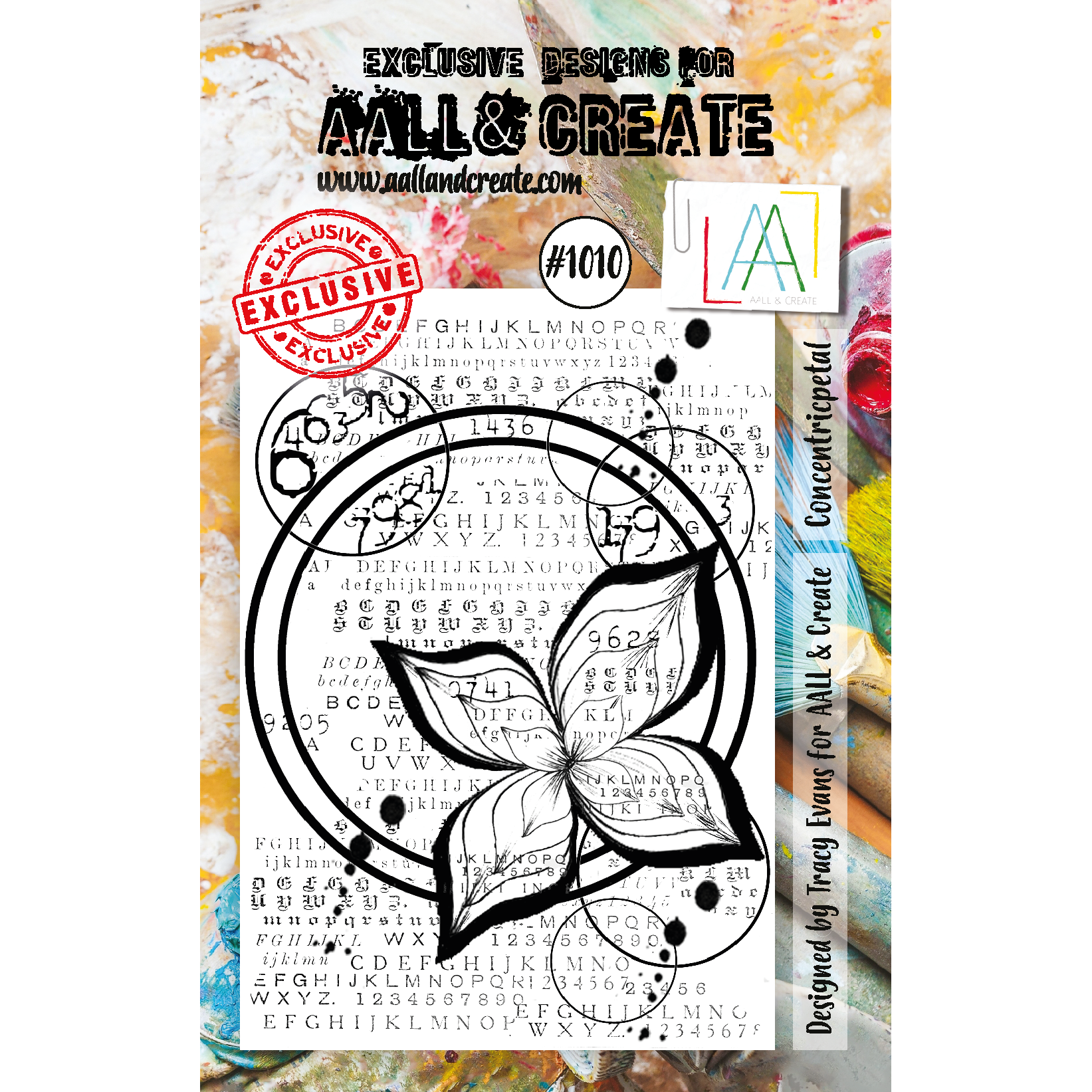 AALL & Create Concentricpetal A7 Clear Stamps 1010