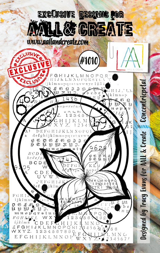 AALL & Create Concentricpetal A7 Clear Stamps 1010