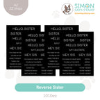 Simon Says Stamp EZ Strips Reverse Sister 1010ez You Are My Favorite