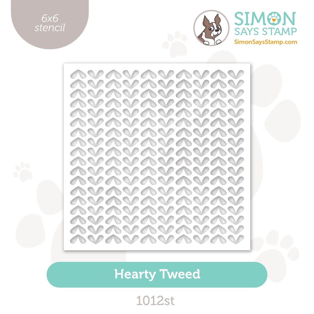 Simon Says Stamp Stencil Hearty Tweed 1012st Smitten