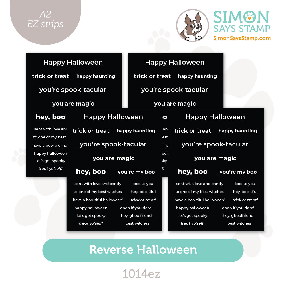 Simon Says Stamp EZ Strips Reverse Halloween 1014ez STAMPtember