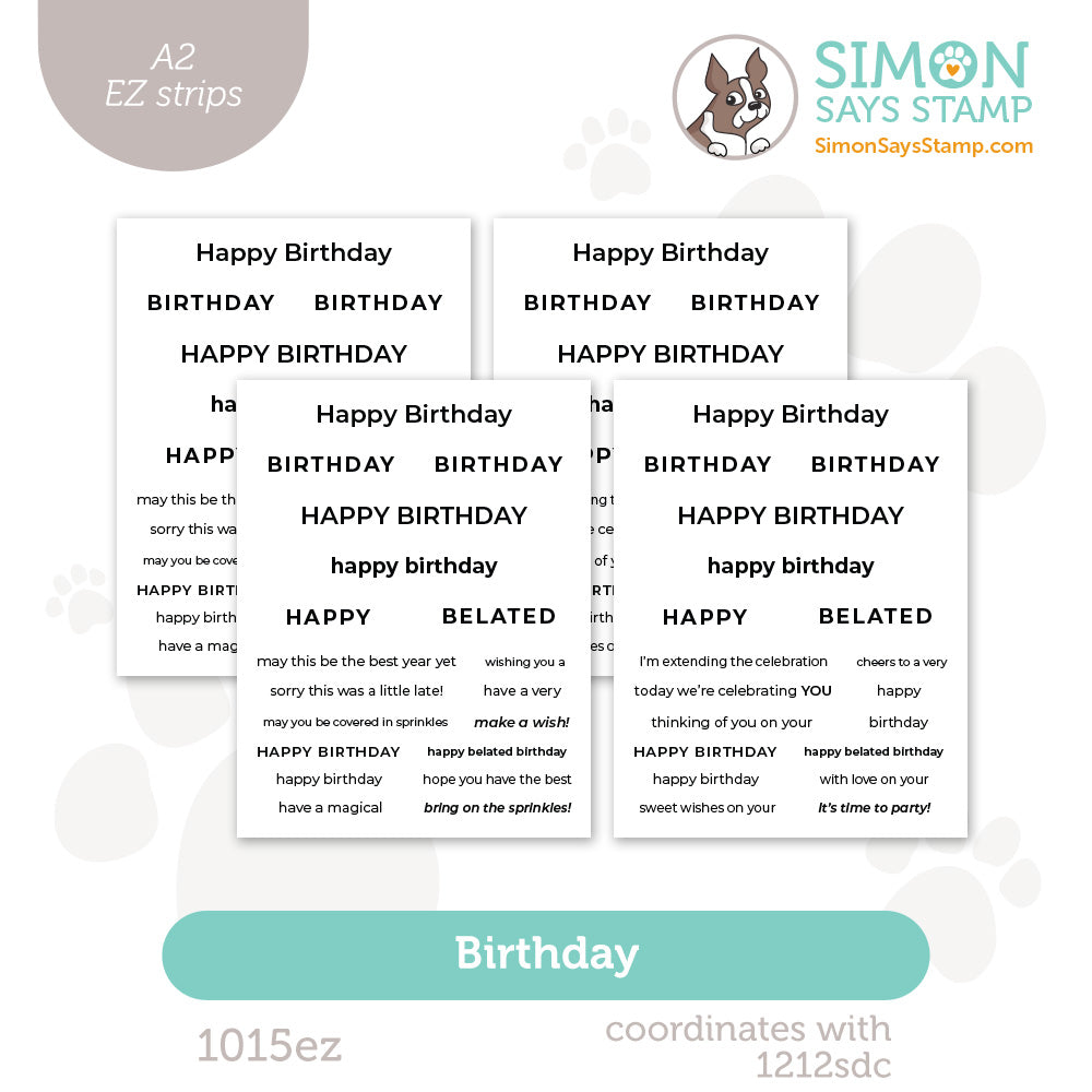 EZ Strips Birthday Sentiment Strips EZ Strips Birthday Sentiment Strips