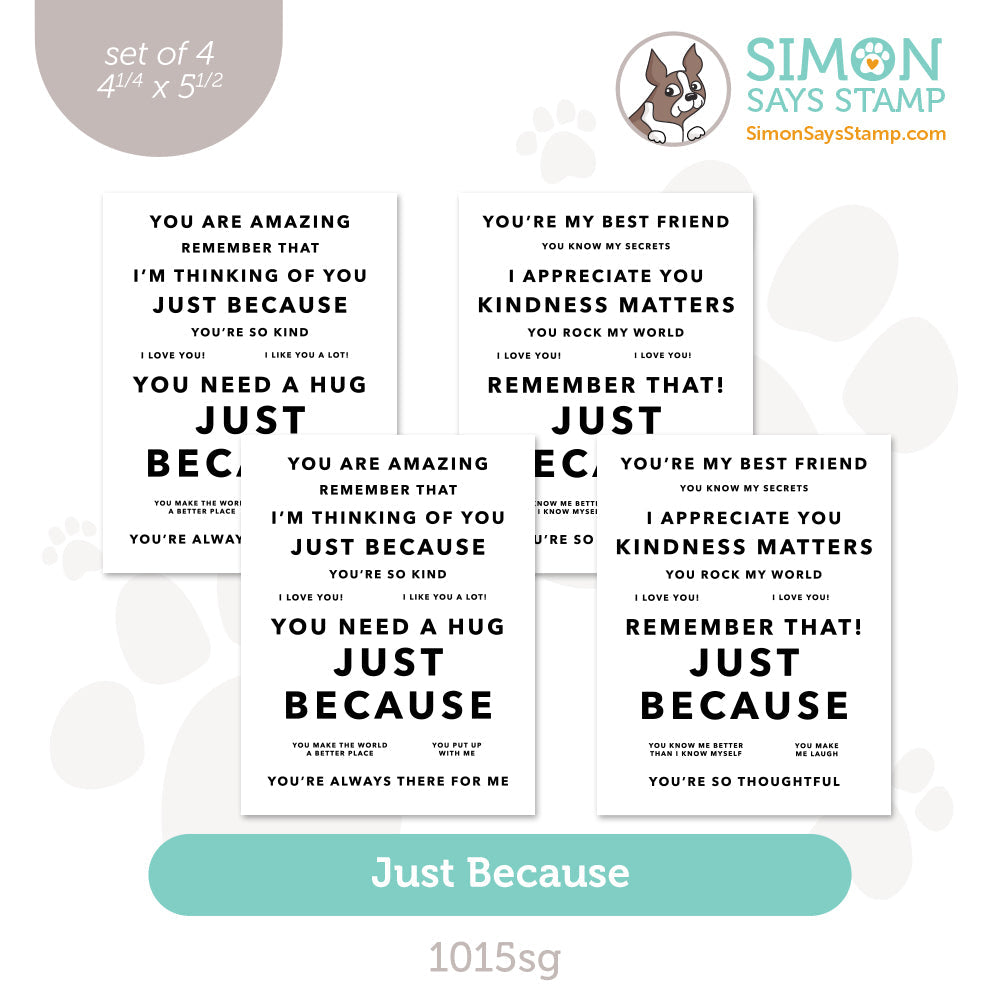 Simon Says Stamp Sentiment Strips Just Because 1015sg Stamptember