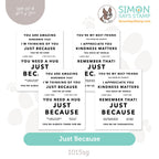 Simon Says Stamp Sentiment Strips Just Because 1015sg Stamptember
