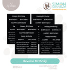 Simon Says Stamp EZ Strips Reverse Birthday 1016ez