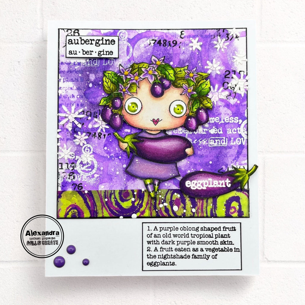 AALL & Create Aubergine A7 Clear Stamps 1019 defintion