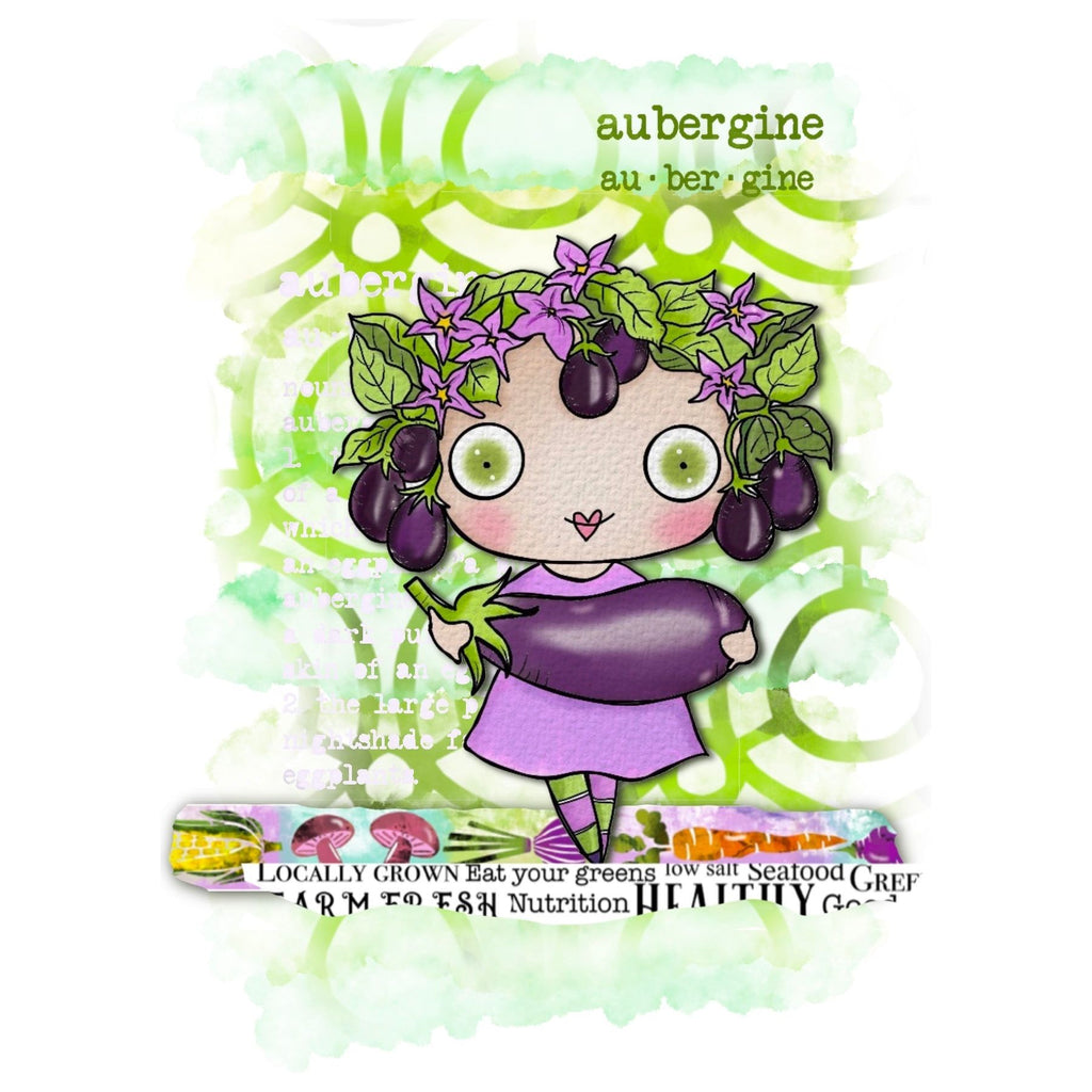 AALL & Create Aubergine A7 Clear Stamps 1019 eggplant