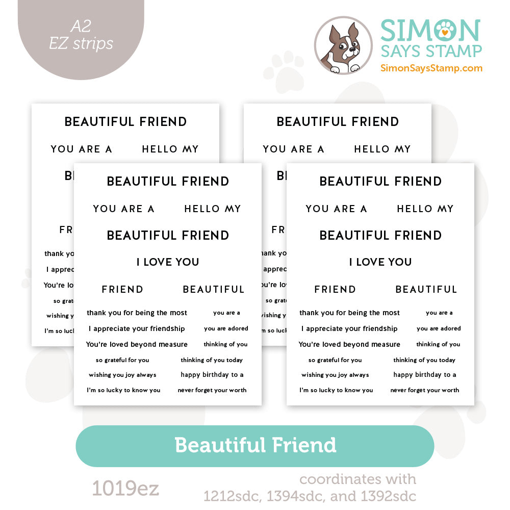 Simon Says Stamp EZ Strips Beautiful Friend 1019ez Beautiful Moments