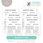 Simon Says Stamp EZ Strips Beautiful Friend 1019ez Beautiful Moments