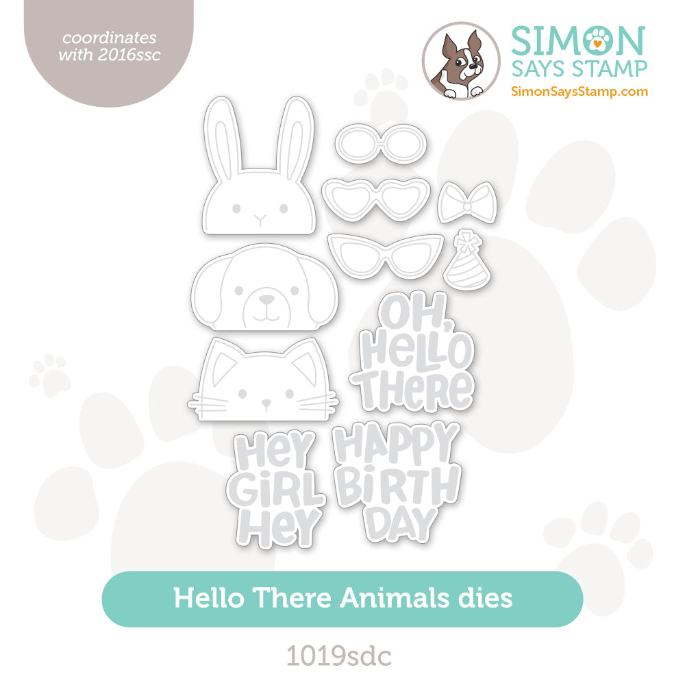 Simon Says Stamp Hello There Animals Wafer Dies 1019sdc Sweetheart