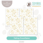 Simon Says Stamp Falling Snowflakes Foil Transfer Cards 1019sf Festive Fun