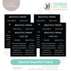 Simon Says Stamp EZ Strips Reverse Beautiful Friend 1020ez Beautiful Moments