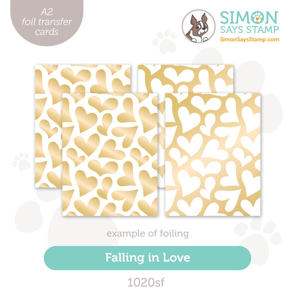 Simon Says Stamp Falling in Love Foil Transfer Cards 1020sf To Love