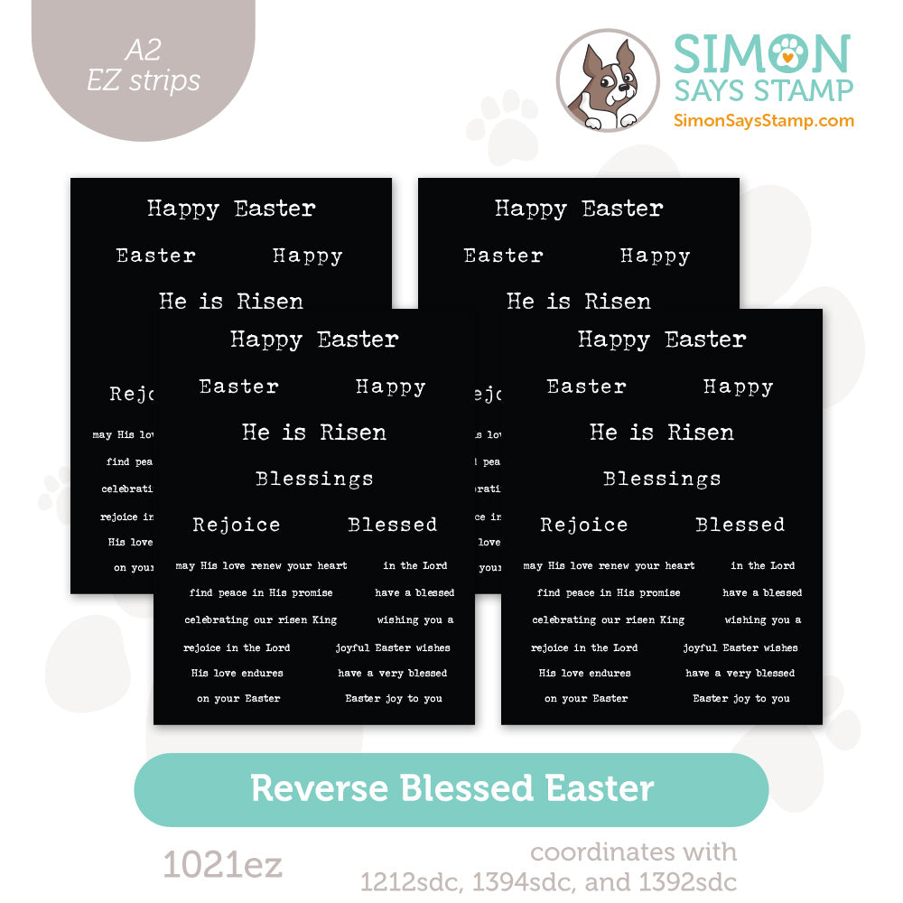 Simon Says Stamp EZ Strips Reverse Blessed Easter 1021ez