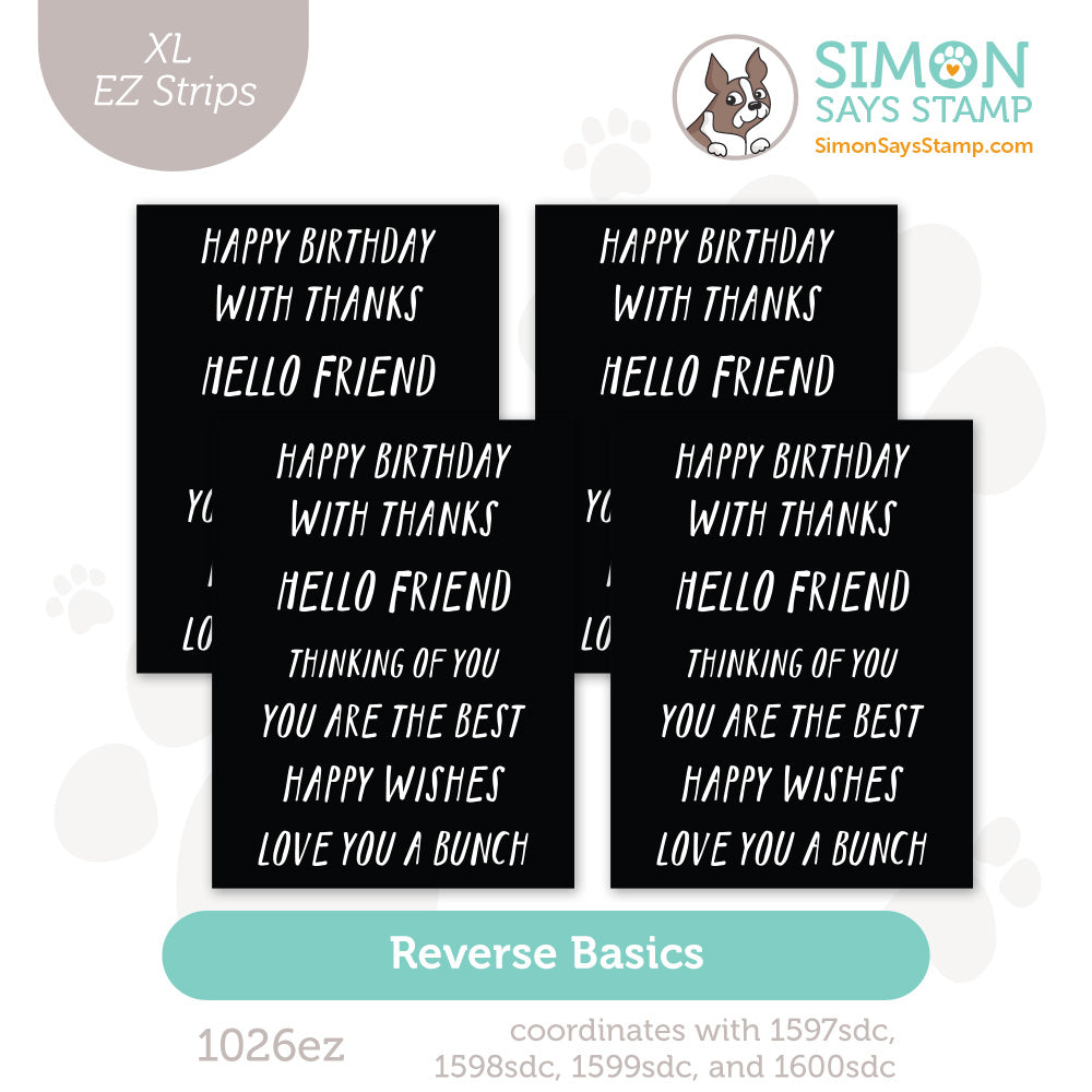 Simon Says Stamp EZ Strips XL Reverse Basics 1026ez
