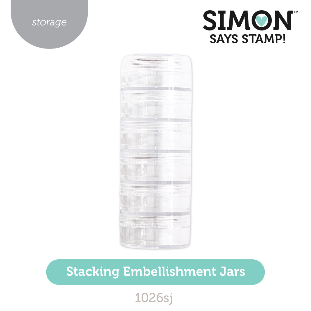 Simon Says Stamp Stacking Embellishment Jars 1026sj Sending Cheer