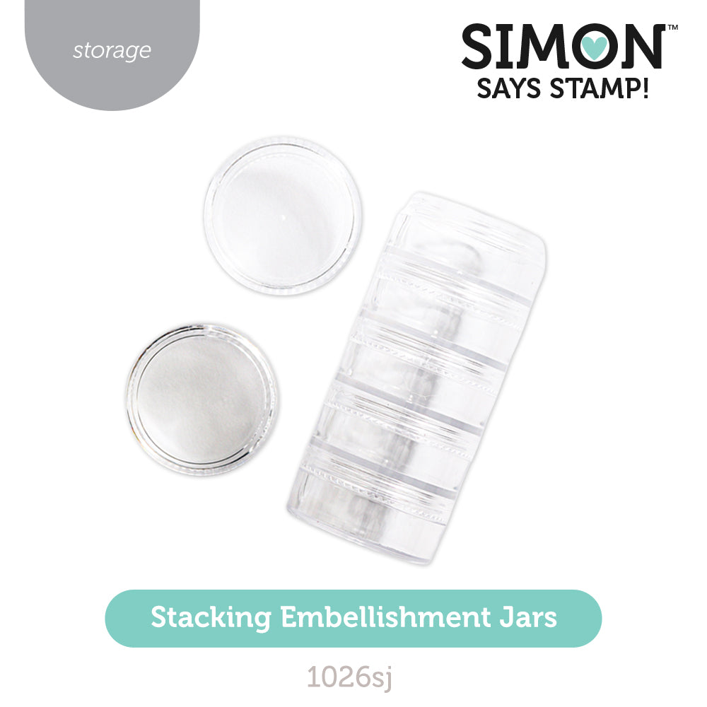 Simon Says Stamp Stacking Embellishment Jars 1026sj Sending Cheer