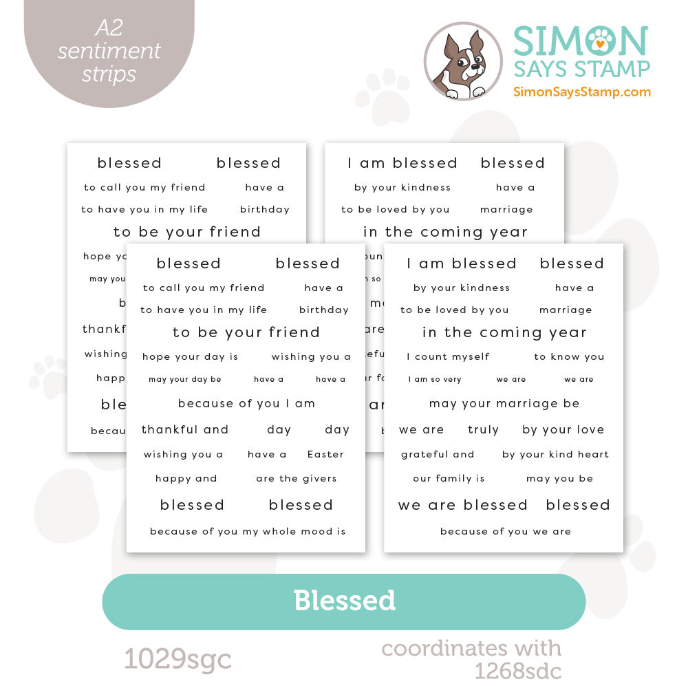 Simon Says Stamp Sentiment Strips Blessed 1029sgc Favorite Things