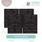Simon Says Stamp Sentiment Strips Reverse Blessed 1030sgc Favorite Things