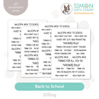 Simon Says Stamp Sentiment Strips Back to School 1031sg Happy Camper