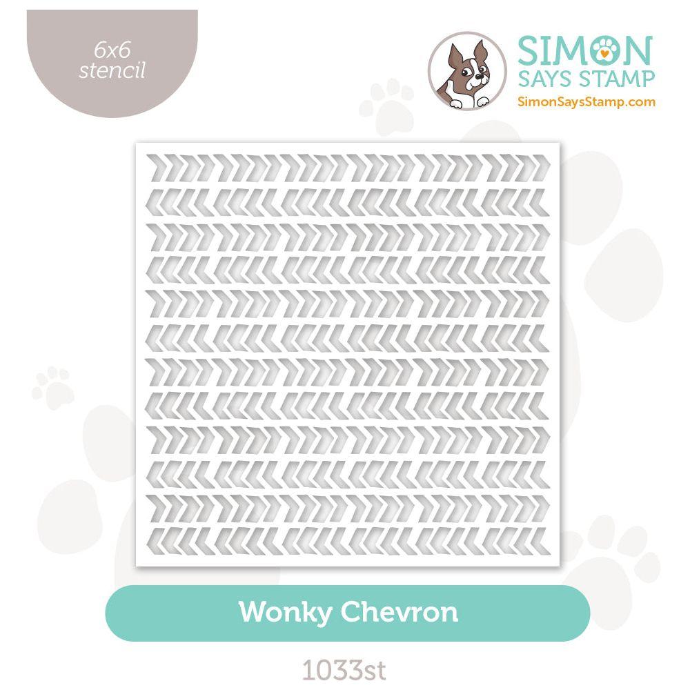 Simon Says Stamp Stencil Wonky Chevron 1033st Sunny Vibes