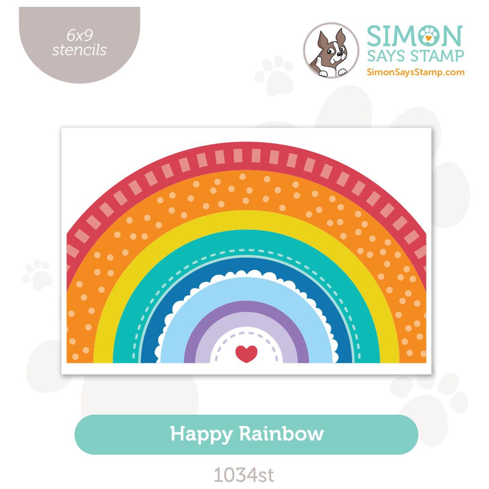 Simon Says Stamp Stencils Happy Rainbow 1034st Sunny Vibes