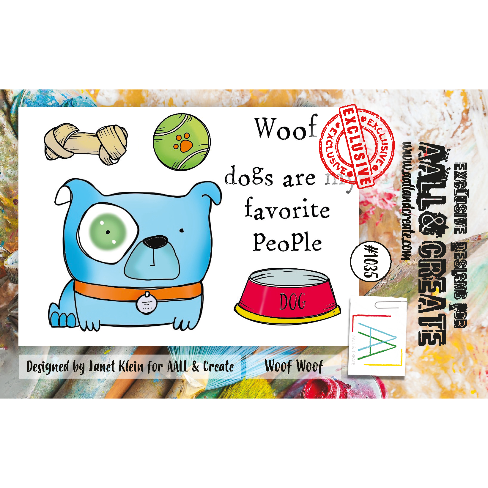 AALL & Create Woof Woof A7 Clear Stamps 1035
