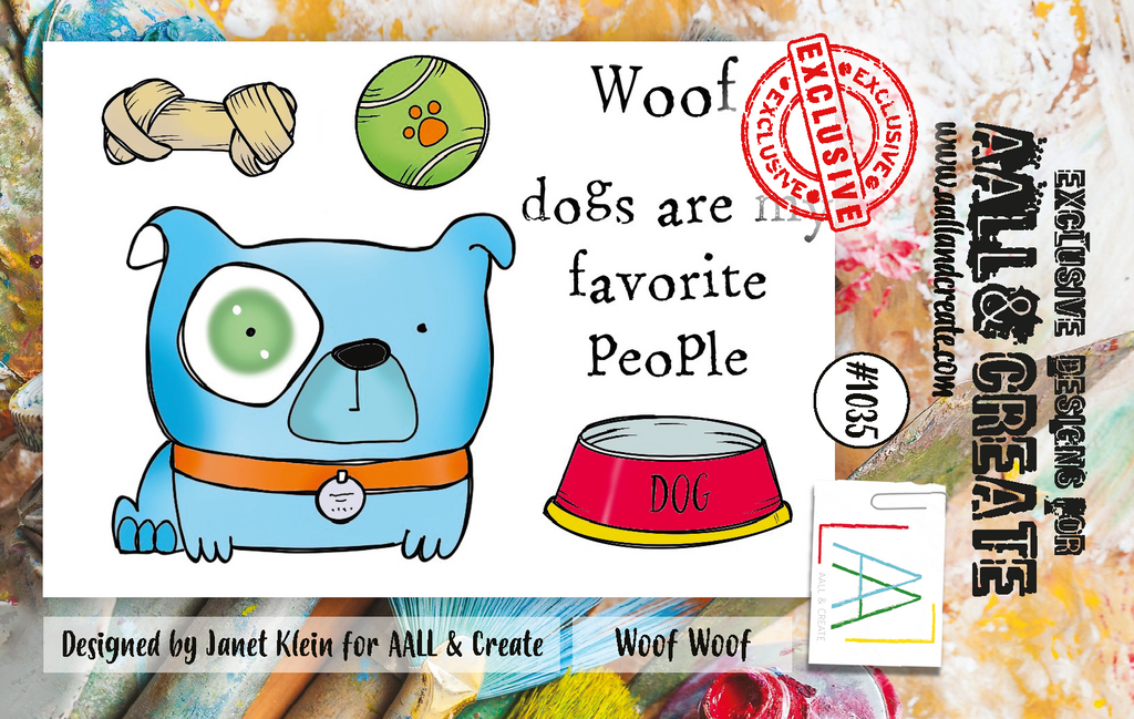 AALL & Create Woof Woof A7 Clear Stamps 1035