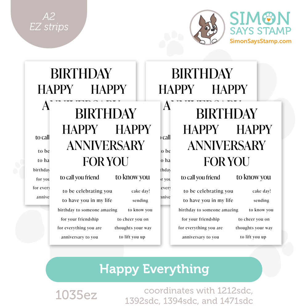 Simon Says Stamp Happy Everything EZ Strips 1035ez Stamptember