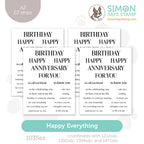 Simon Says Stamp Happy Everything EZ Strips 1035ez Stamptember
